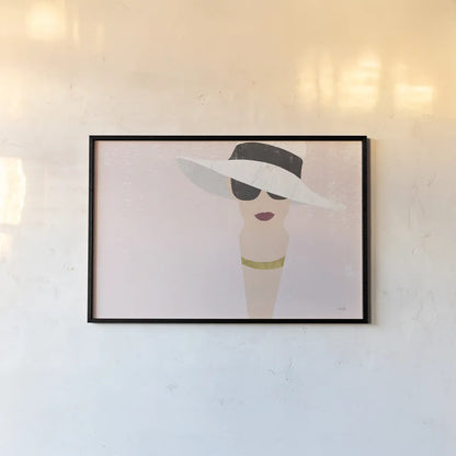 Fashion Forward Rose Gold by Moira Hershey. shown as a paper print in a black flame. Available as a archival giclee rolled canvas, fine art paper, or poster print. SKU 69067i.