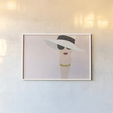 Fashion Forward Rose Gold by Moira Hershey. shown as a paper print in a white frame. Available as a archival giclee rolled canvas, fine art paper, or poster print. SKU 69067i.