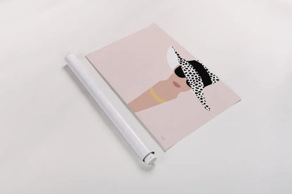 Fashion Forward Solid Blush by Moira Hershey. shown as a rolled paper print. Available as archival giclee rolled canvas, fine art paper, or poster print. SKU 69983i.