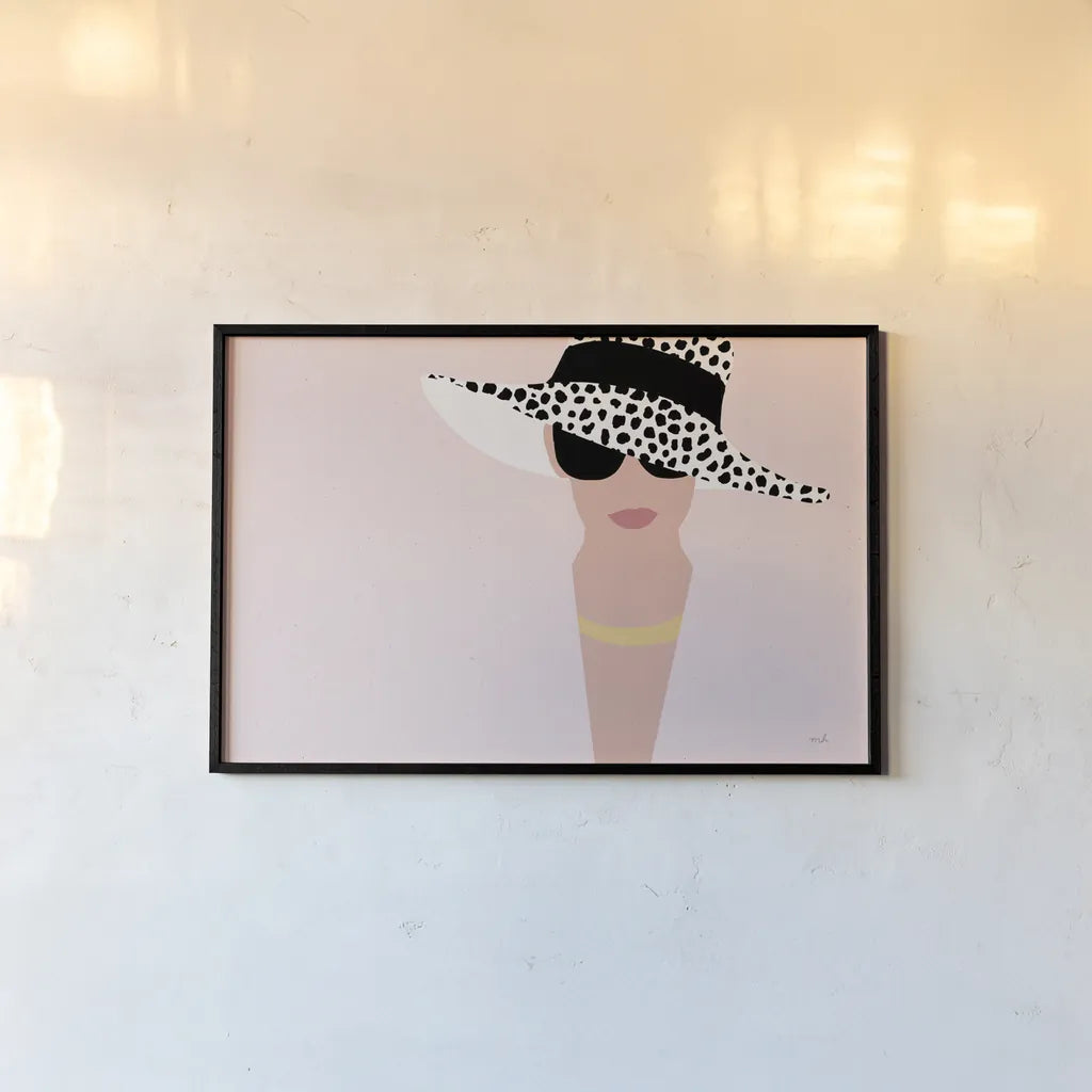 Fashion Forward Solid Blush by Moira Hershey. shown as a paper print in a black flame. Available as a archival giclee rolled canvas, fine art paper, or poster print. SKU 69983i.