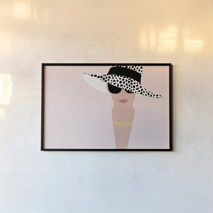 Fashion Forward Solid Blush by Moira Hershey. shown as a paper print in a black flame. Available as a archival giclee rolled canvas, fine art paper, or poster print. SKU 69983i.