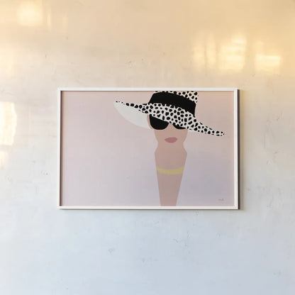 Fashion Forward Solid Blush by Moira Hershey. shown as a paper print in a white frame. Available as a archival giclee rolled canvas, fine art paper, or poster print. SKU 69983i.