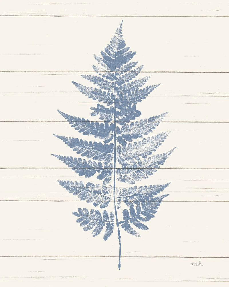 Fern Print I Blue Crop by Moira Hershey