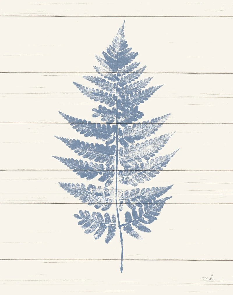 Fern Print I Blue Crop by Moira Hershey