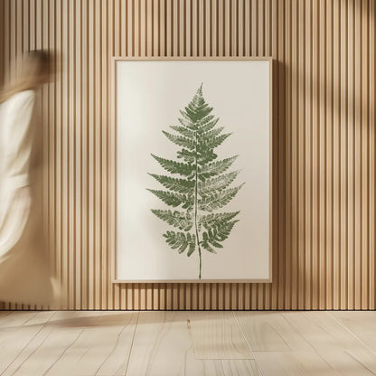 Fern Print I White Crop by Moira Hershey. shown as over sized large wall art. Available as an archival giclee rolled canvas, fine art paper, or poster print. SKU 67461h.