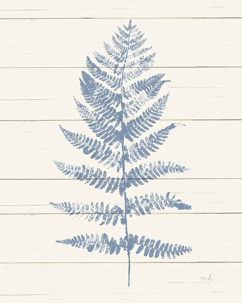 Fern Print II Blue Crop by Moira Hershey