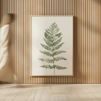 Fern Print II White Crop by Moira Hershey. shown as over sized large wall art. Available as an archival giclee rolled canvas, fine art paper, or poster print. SKU 67462h.