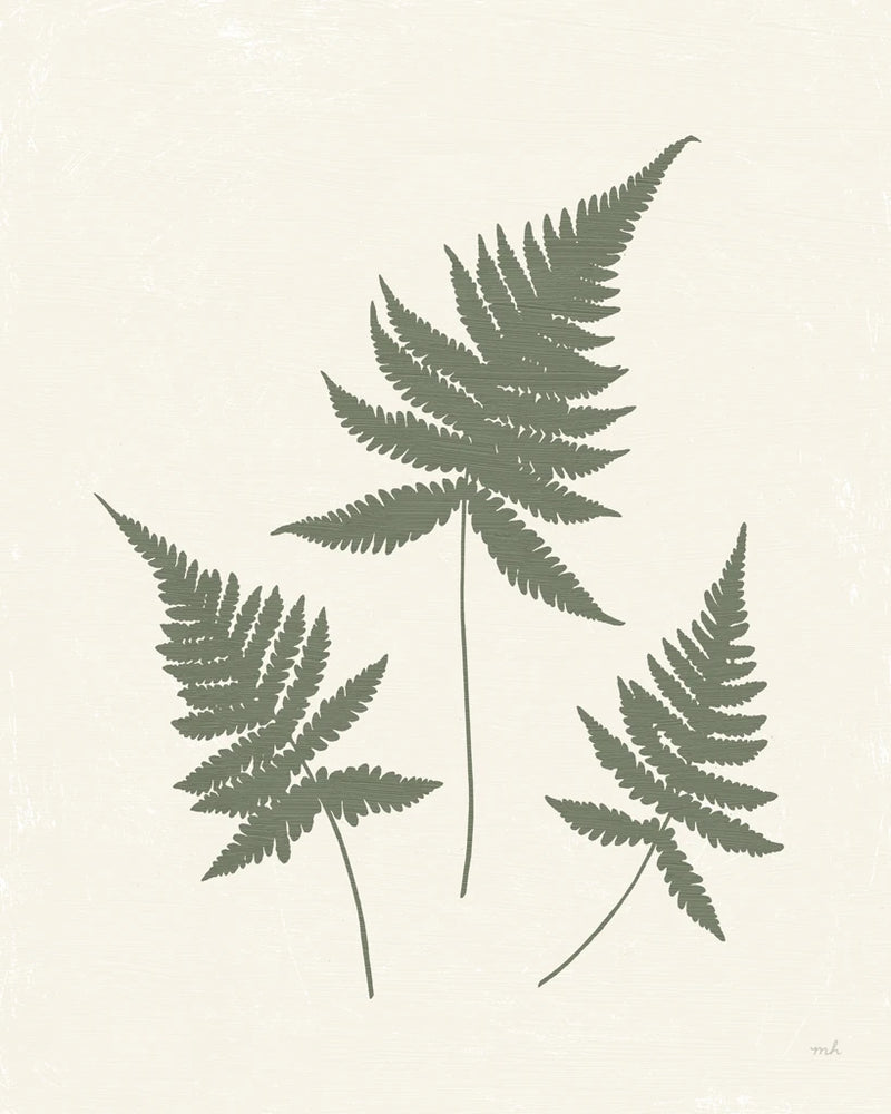 Forest Shadows IV Green on Cream Crop by Moira Hershey