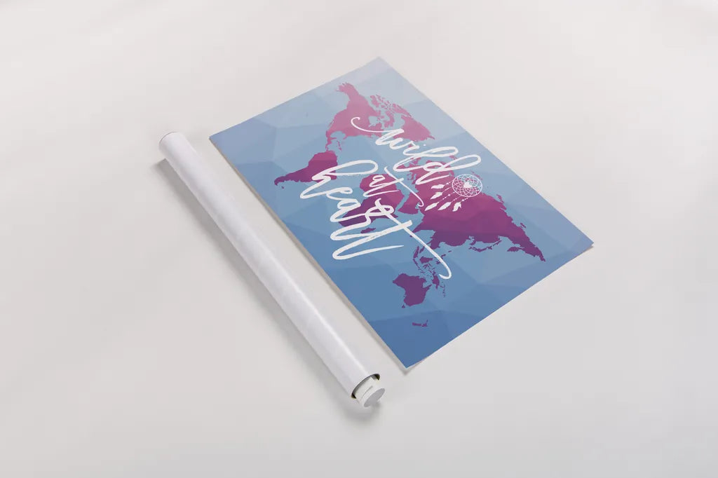 Geo Map Boho I by Moira Hershey. shown as a rolled paper print. Available as archival giclee rolled canvas, fine art paper, or poster print. SKU 35958i.