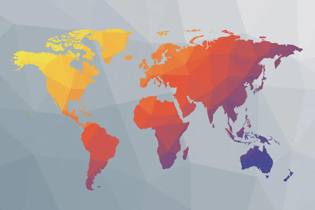 Geo Map I by Moira Hershey. SKU 35956i. Archival Giclee Fine art print for wall decor.