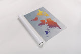 Geo Map I by Moira Hershey. shown as a rolled paper print. Available as archival giclee rolled canvas, fine art paper, or poster print. SKU 35956i.