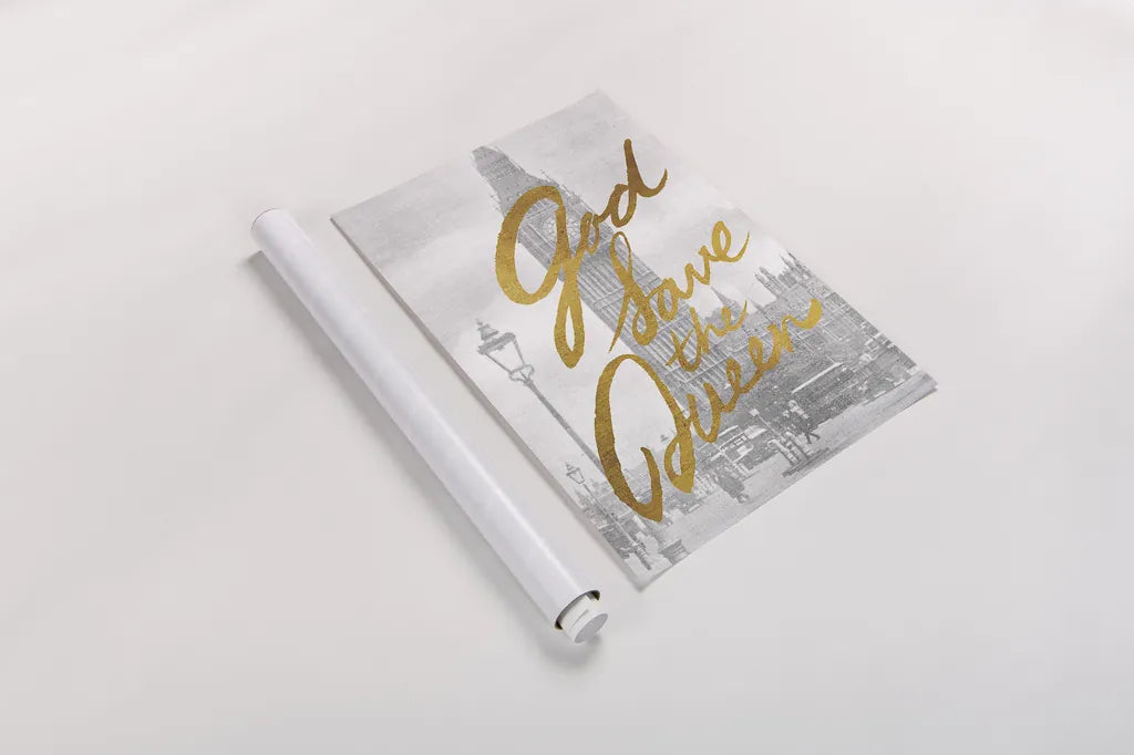 Gilded London by Moira Hershey. shown as a rolled paper print. Available as archival giclee rolled canvas, fine art paper, or poster print. SKU 38418h.