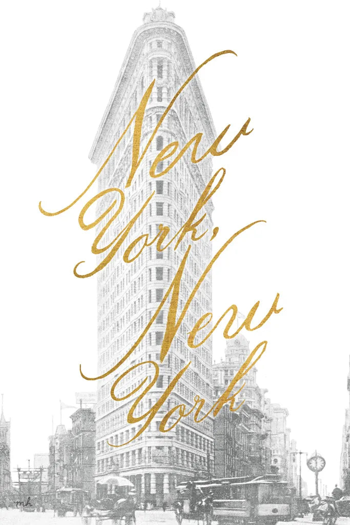 Gilded New York v2 by Moira Hershey. SKU 20669h. Archival Giclee Fine art print for wall decor.