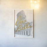 Gilded Rome by Moira Hershey. shown as a paper print in a white frame. Available as a archival giclee rolled canvas, fine art paper, or poster print. SKU 38419h.