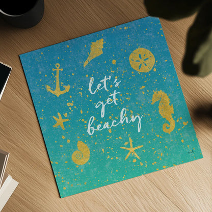 Golden Sea I by Moira Hershey. Shown as a detailed flat fine art print, highlighting archival giclee quality. Available as an archival giclee rolled canvas, fine art paper, or poster print. SKU 18842a.