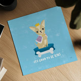 Good Dogs Chihuahua by Moira Hershey. Shown as a detailed flat fine art print, highlighting archival giclee quality. Available as an archival giclee rolled canvas, fine art paper, or poster print. SKU 21235a.