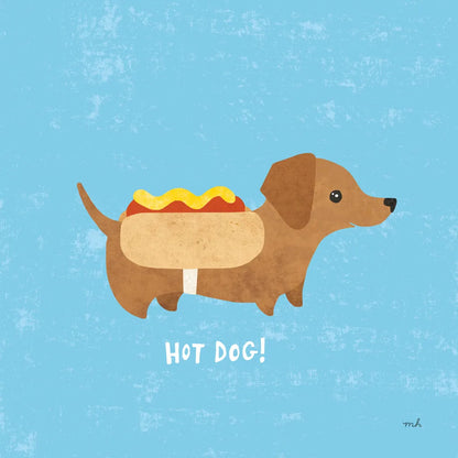 Good Dogs Dachshound by Moira Hershey. SKU 21237a. Archival Giclee Fine art print for wall decor.