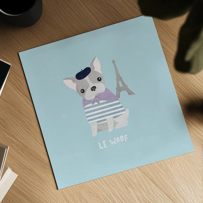 Good Dogs French Bulldog Pastel by Moira Hershey. Shown as a detailed flat fine art print, highlighting archival giclee quality. Available as an archival giclee rolled canvas, fine art paper, or poster print. SKU 58710a.