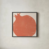 Graphic Fruit I by Moira Hershey. Shown in a sleek black glass frame for a contemporary gallery look. Available as an archival giclee rolled canvas, fine art paper, or poster print. SKU 67149a.