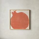 Graphic Fruit I by Moira Hershey. Shown in a natural wood glass frame for a timeless modern aesthetic. Available as an archival giclee rolled canvas, fine art paper, or poster print. SKU 67149a.