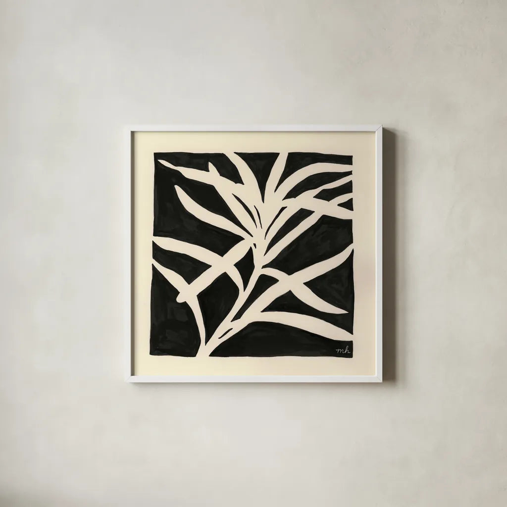 Growing by Moira Hershey. Shown in a crisp white glass frame for a clean and minimalist style. Available as an archival giclee rolled canvas, fine art paper, or poster print. SKU 58750a.