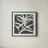 Growing Gray by Moira Hershey. Shown in a sleek black glass frame for a contemporary gallery look. Available as an archival giclee rolled canvas, fine art paper, or poster print. SKU 79799a.