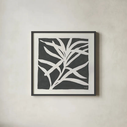 Growing Gray by Moira Hershey. Shown in a sleek black glass frame for a contemporary gallery look. Available as an archival giclee rolled canvas, fine art paper, or poster print. SKU 79799a.