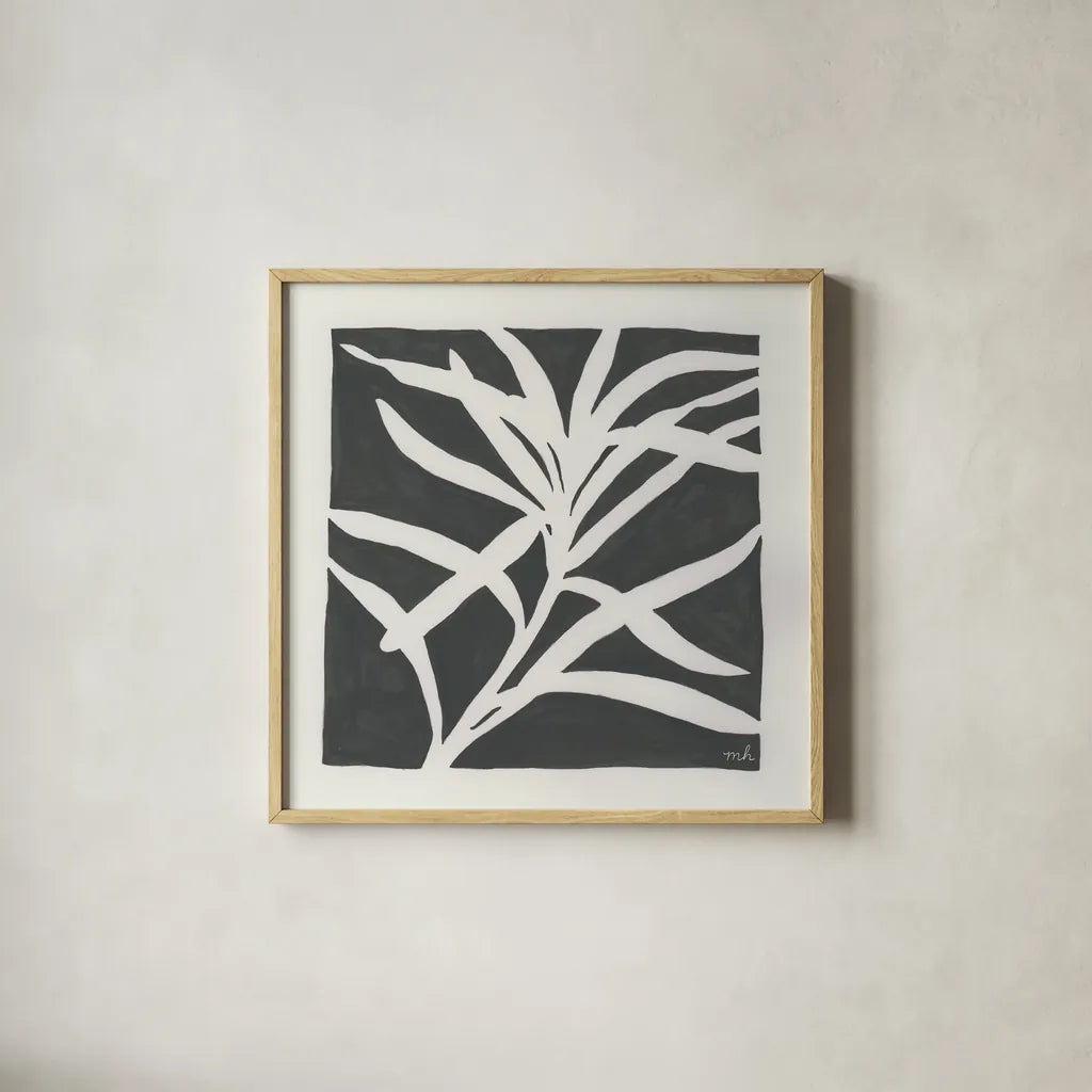 Growing Gray by Moira Hershey. Shown in a natural wood glass frame for a timeless modern aesthetic. Available as an archival giclee rolled canvas, fine art paper, or poster print. SKU 79799a.