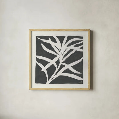 Growing Gray by Moira Hershey. Shown in a natural wood glass frame for a timeless modern aesthetic. Available as an archival giclee rolled canvas, fine art paper, or poster print. SKU 79799a.