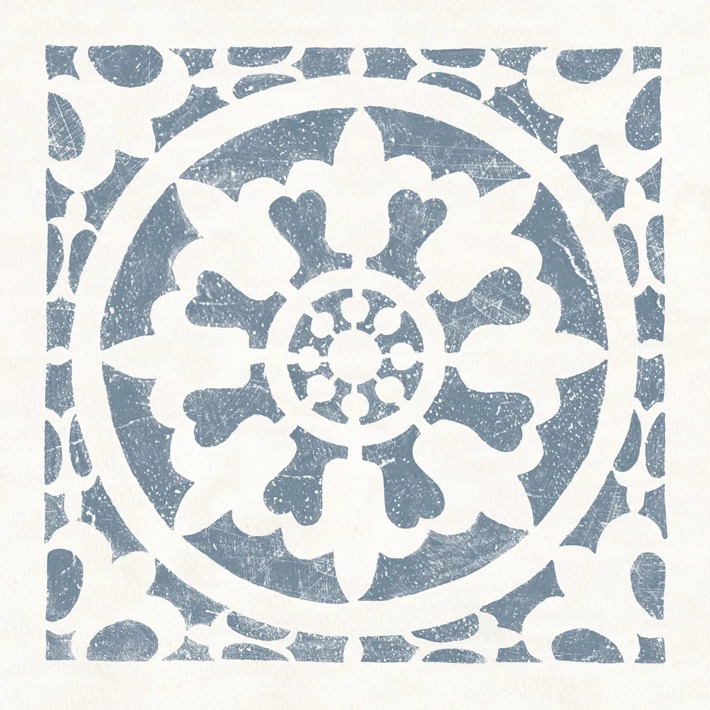 Hacienda Tile II Bluestone by Moira Hershey. SKU 59362a. Archival Giclee Fine art print for wall decor.