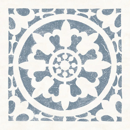 Hacienda Tile II Bluestone by Moira Hershey. SKU 59362a. Archival Giclee Fine art print for wall decor.