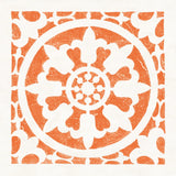 Hacienda Tile II Bright Orange by Moira Hershey. SKU 37021a. Archival Giclee Fine art print for wall decor.