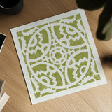 Hacienda Tile IV by Moira Hershey. Shown as a detailed flat fine art print, highlighting archival giclee quality. Available as an archival giclee rolled canvas, fine art paper, or poster print. SKU 34522a.