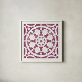 Hacienda Tile VI by Moira Hershey. Shown in a crisp white glass frame for a clean and minimalist style. Available as an archival giclee rolled canvas, fine art paper, or poster print. SKU 34524a.