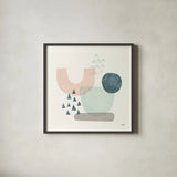 Happy Thoughts II by Moira Hershey. Shown in a sleek black glass frame for a contemporary gallery look. Available as an archival giclee rolled canvas, fine art paper, or poster print. SKU 47273a.