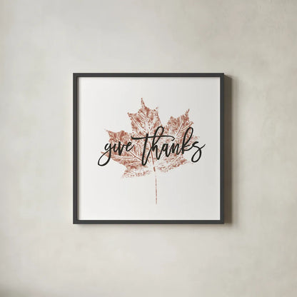 Harvest Sentiments I by Moira Hershey. Shown in a sleek black glass frame for a contemporary gallery look. Available as an archival giclee rolled canvas, fine art paper, or poster print. SKU 36110a.