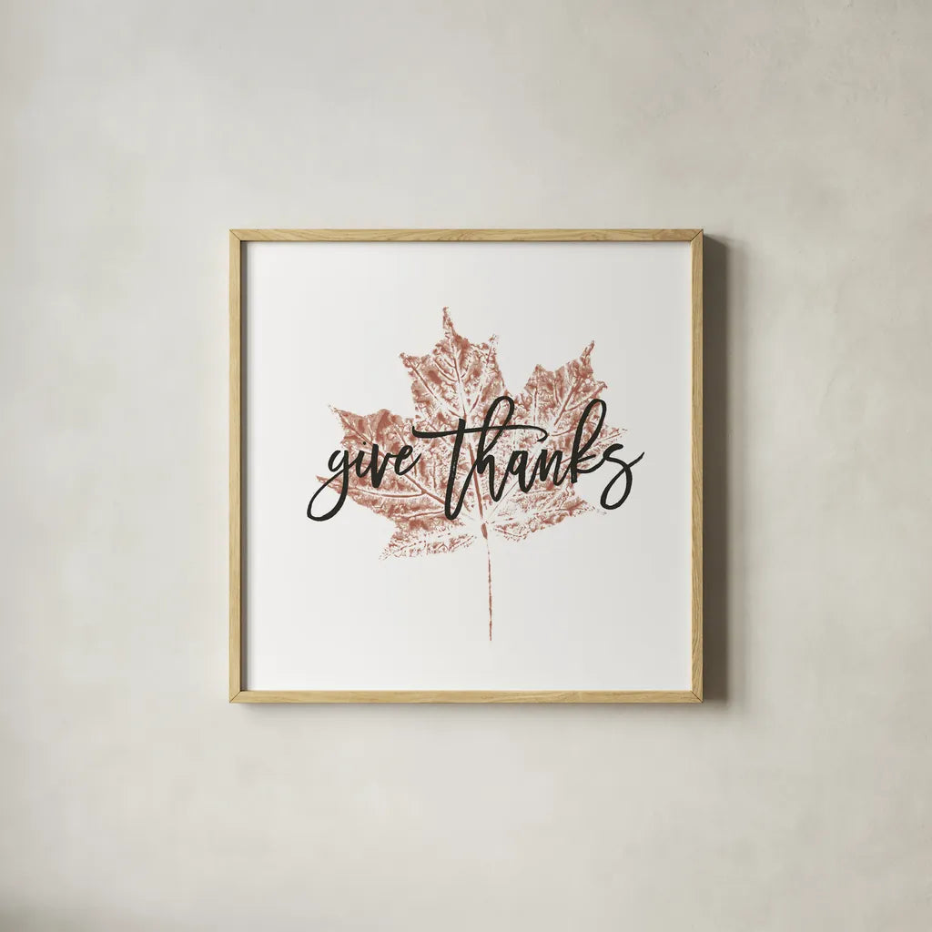 Harvest Sentiments I by Moira Hershey. Shown in a natural wood glass frame for a timeless modern aesthetic. Available as an archival giclee rolled canvas, fine art paper, or poster print. SKU 36110a.