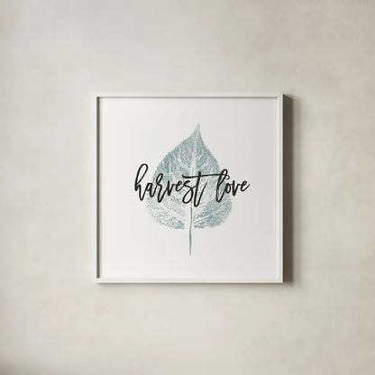 Harvest Sentiments III by Moira Hershey. Shown in a crisp white glass frame for a clean and minimalist style. Available as an archival giclee rolled canvas, fine art paper, or poster print. SKU 36112a.