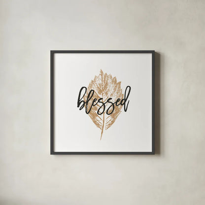 Harvest Sentiments IV by Moira Hershey. Shown in a sleek black glass frame for a contemporary gallery look. Available as an archival giclee rolled canvas, fine art paper, or poster print. SKU 36113a.