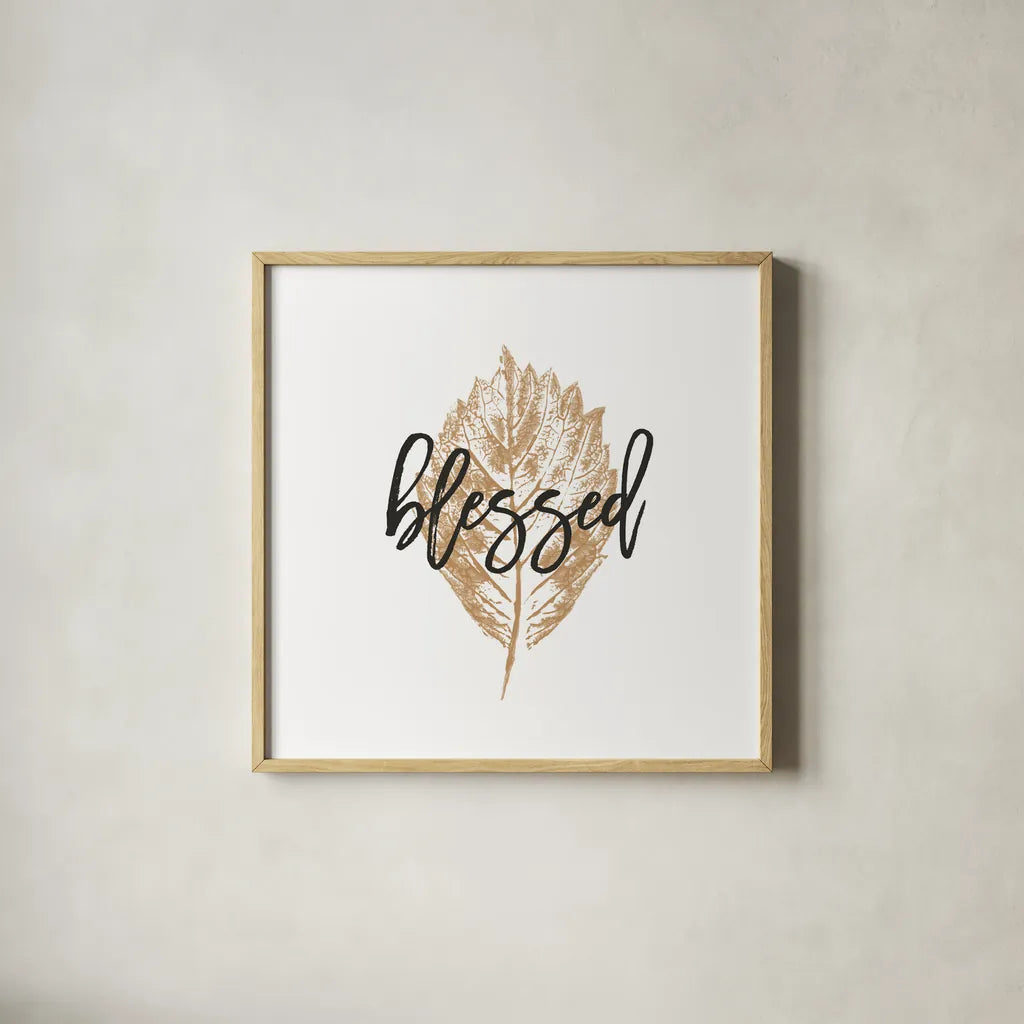 Harvest Sentiments IV by Moira Hershey. Shown in a natural wood glass frame for a timeless modern aesthetic. Available as an archival giclee rolled canvas, fine art paper, or poster print. SKU 36113a.