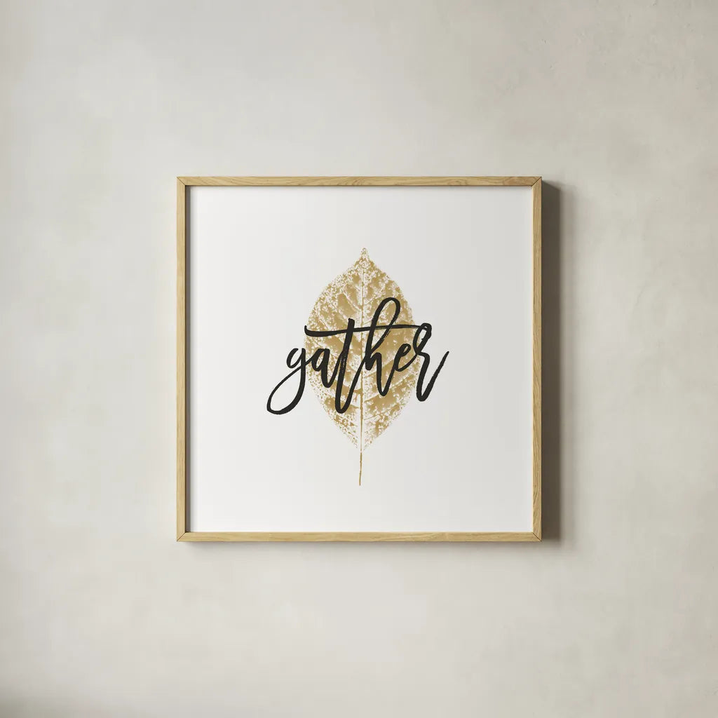 Harvest Sentiments V by Moira Hershey. Shown in a natural wood glass frame for a timeless modern aesthetic. Available as an archival giclee rolled canvas, fine art paper, or poster print. SKU 36350a.