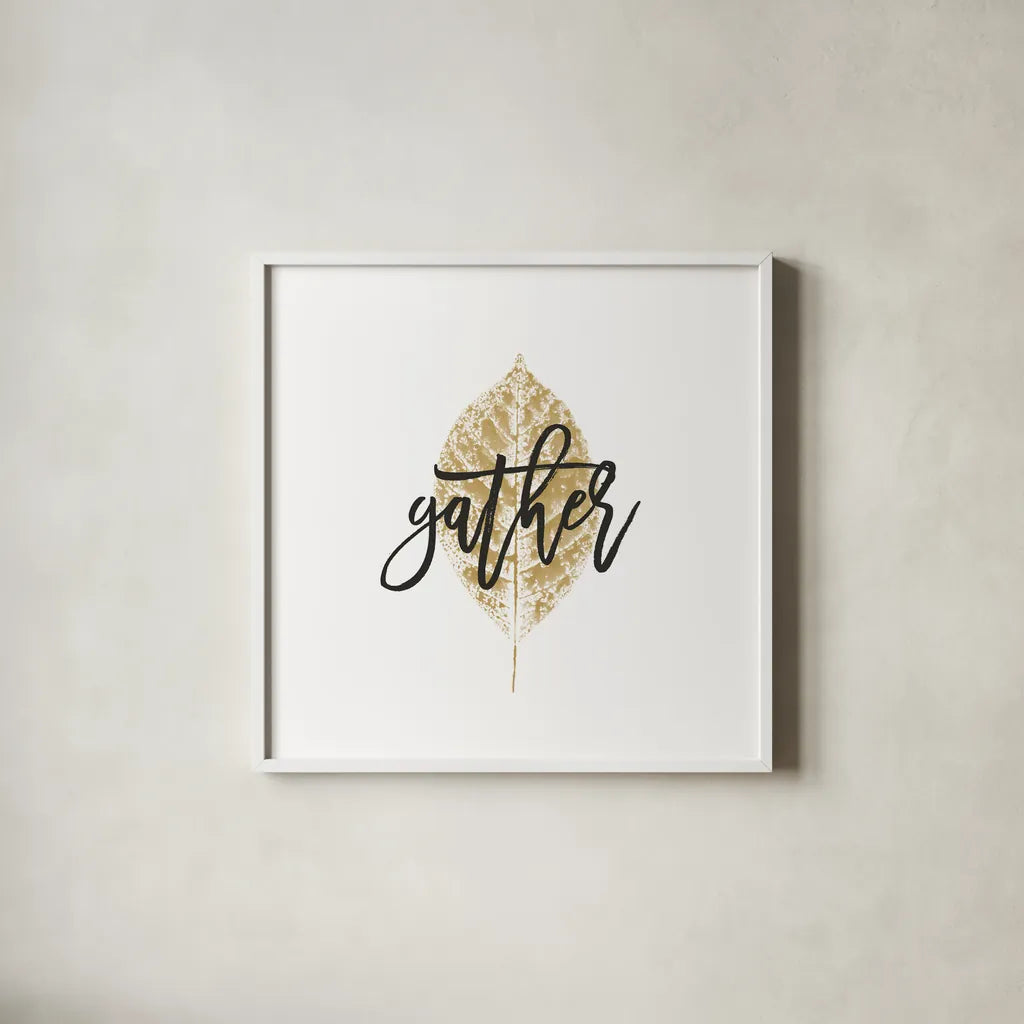 Harvest Sentiments V by Moira Hershey. Shown in a crisp white glass frame for a clean and minimalist style. Available as an archival giclee rolled canvas, fine art paper, or poster print. SKU 36350a.