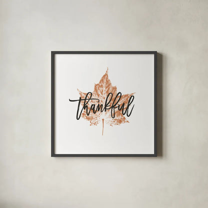 Harvest Sentiments VI by Moira Hershey. Shown in a sleek black glass frame for a contemporary gallery look. Available as an archival giclee rolled canvas, fine art paper, or poster print. SKU 36351a.