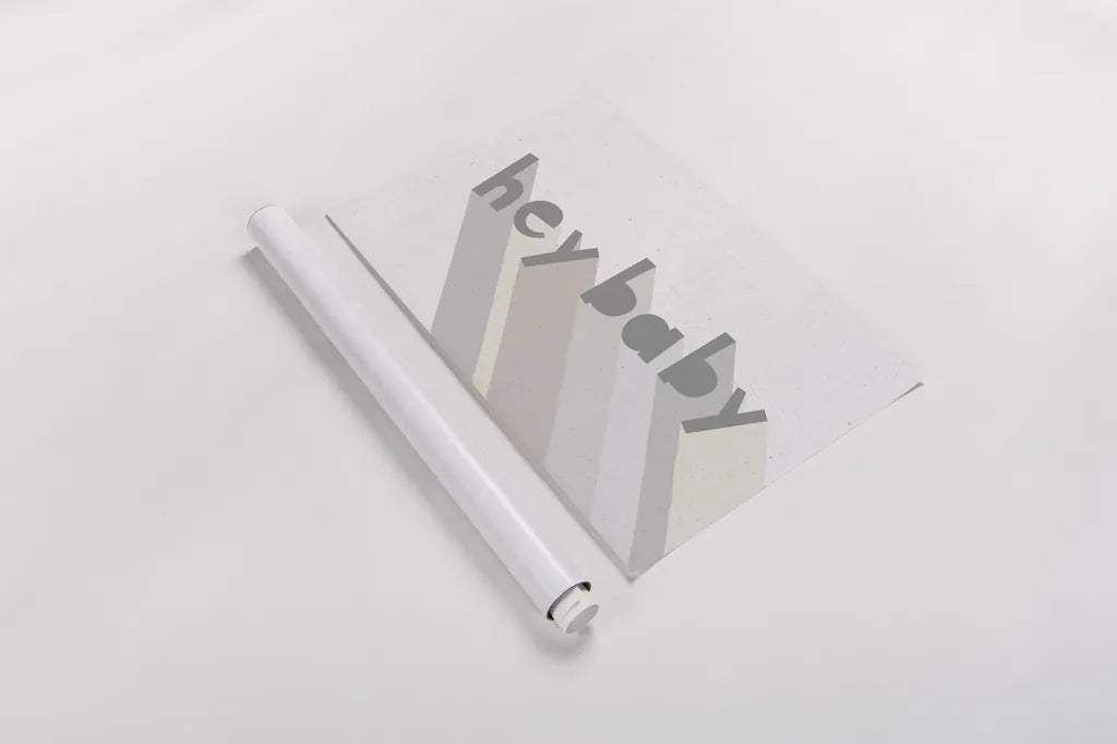 Hey Baby by Moira Hershey. shown as a rolled paper print. Available as archival giclee rolled canvas, fine art paper, or poster print. SKU 62008i.