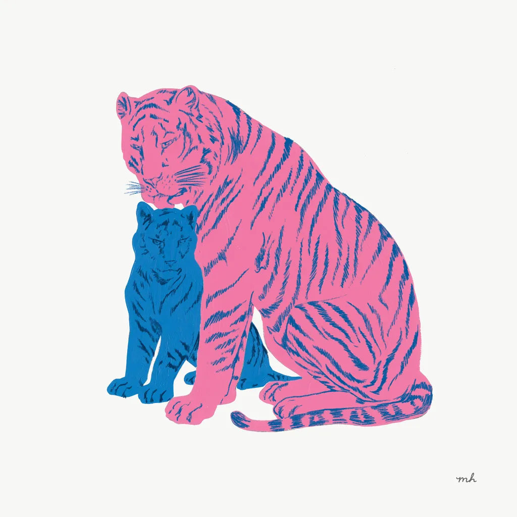 Hey Tiger II by Moira Hershey. SKU 53234a. Archival Giclee Fine art print for wall decor.