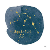 Horoscope Aquarius by Moira Hershey. SKU 48899a. Archival Giclee Fine art print for wall decor.