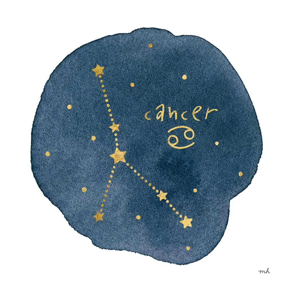 Horoscope Cancer by Moira Hershey. SKU 48900a. Archival Giclee Fine art print for wall decor.