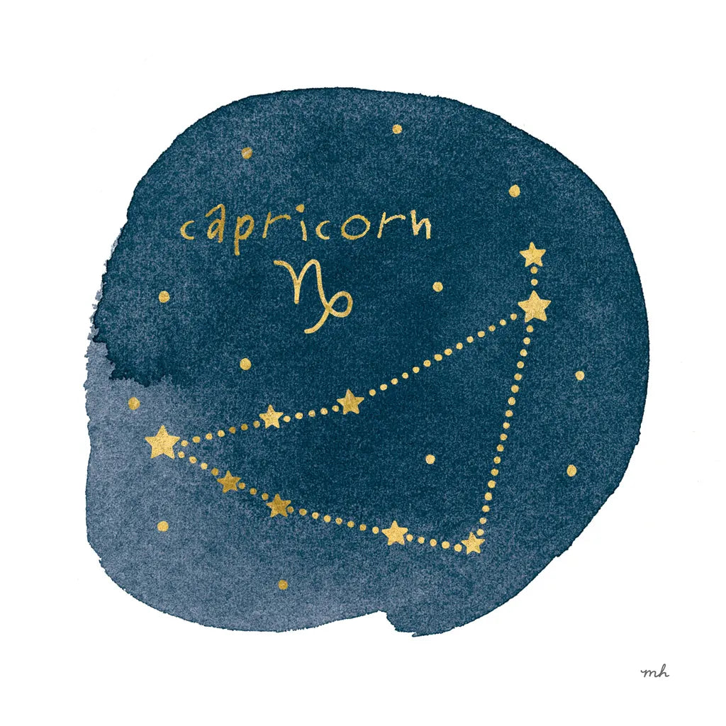 Horoscope Capricorn by Moira Hershey. SKU 48901a. Archival Giclee Fine art print for wall decor.