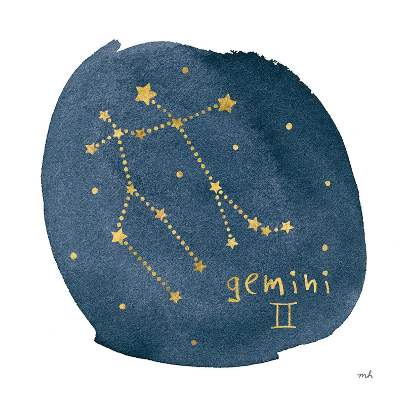 Horoscope Gemini by Moira Hershey. SKU 48902a. Archival Giclee Fine art print for wall decor.