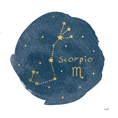 Horoscope Scorpio by Moira Hershey. SKU 48907a. Archival Giclee Fine art print for wall decor.
